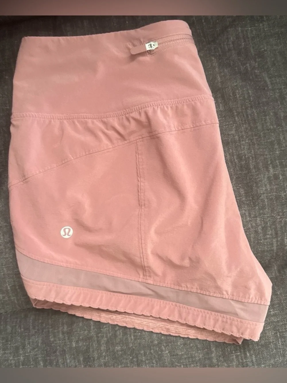 Lululemon Speed Shorts Size 6 Dusty Pink Mesh Running Athletic